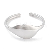304 Stainless Steel Teardrop Open Cuff Rings for Women RJEW-K273-05P-2