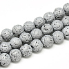 Electroplate Natural Lava Rock Beads Strands G-T058-03I-1