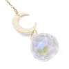 2Pcs Glass with Brass Hanging Suncatchers HJEW-JM04588-6
