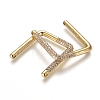 Brass Micro Pave Cubic Zirconia Pendants ZIRC-L075-54A-G-1