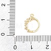 Brass Micro Pave Clear Cubic Zirconia Pendants KK-D225-14G-01-3
