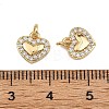 SHEGRACE Valentine's Day Brass Clear Cubic Zirconia Charms XGRQ3P270-571G-3
