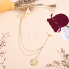 Brass Locket Pocket Watch Chains HJEW-ME00147-4