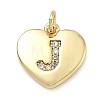 Brass Micro Pave Clear Cubic Zirconia Pendants KK-D229-01G-10-1