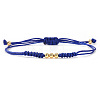 Stylish Unisex Round Brass Bead Braided Bracelets OJ1564-4-1