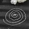 2.5MM Brass Twisted Infinity Link Chain Necklaces for Women NJEW-F366-07A-P-1