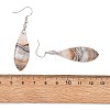 Natural Amethyst Lace Agate & Brass Dangle Earrings GG-EJEW-JE07256-5