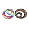 Rainbow Color Printed Iron Pendants RN-CBA3547-03A-2