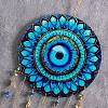 Acrylic Blue Evil Eye Hanging Suncatchers HJEW-F023-01-3