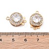 Flat Round Brass Micro Pave Cubic Zirconia Box Clasps KK-B125-15B-01G-3