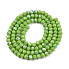 Electroplate Opaque Solid Color Glass Beads Strands LS-EGLA-A044-P4mm-L30-3