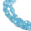 Opaque Solid Color Electroplate Glass Beads Strands EGLA-N013-J10mm-B05-3