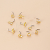 316L Surgical Stainless Steel Micro Pave Clear Cubic Zirconia L-Shaped Nose Rings WGD2F1E-20-2