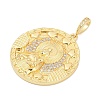 Brass Micro Pave Cubic Zirconia Pendants KK-D317-122G-2