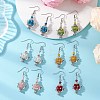 Glass Seed Beaded Dangle Earrings EJEW-MZ00703-1