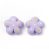 Flower Opaque Resin Cabochons RESI-G041-D03-2