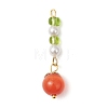 10Pcs 10 Colors Cat Eye Pendants PALLOY-JF04084-3