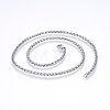 304 Stainless Steel Wheat Chain Necklaces X-NJEW-F227-05P-01-1