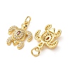 Brass Micro Pave Colorful Cubic Zirconia Pendants CU-E003-18G-07-2