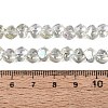 Electroplate Transparent Glass Beads Strands EGLA-Q133-01A-09-4