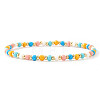 Summer 304 Stainless Steel & Glass Seed Bead Stretch Bracelets LS-AF7427-4-1