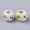 Printed Natural Wood Beads WOOD-T026-001N-2