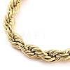 304 Stainless Steel Twisted Bracelet Makings STAS-P333-20G-3