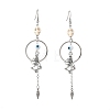 Halloween Alloy & Synthetic Turquoise & Lampwork Dangle Earrings EJEW-TA00820-3
