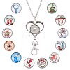 DIY Interchangeable Dome Office Lanyard ID Badge Holder Necklace Making Kit DIY-SC0021-97A-1