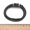Braided Microfiber Leather Cord & Natural Tiger Eye Multi-strand Bracelets BJEW-C153-01A-5
