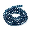 Electroplate Transparent Glass Beads Strands X-EGLA-A035-T6mm-A12-2