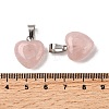 Natural Rose Quartz Pendants G-I311-A13-3