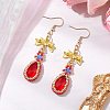 Alloy Glass Earrings EJEW-MZ00313-01-2