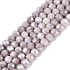 Anti-Tarnish Electroplate Glass Beads Strands EGLA-ZX010-4mm-01-1