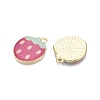 Light Gold Plated Alloy Enamel Pendants PALLOY-N176-26B-RS-2