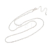 2MM Brass Ball Chain Necklaces for Men Women NJEW-L012-04S-4