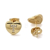 Rack Plating Brass Micro Pave Clear Cubic Zirconia Stud Earrings EJEW-K299-01G-T-4