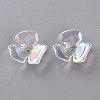 3-Petal Transparent Acrylic Bead Caps X-TACR-S156-016-2