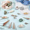45Pcs Copper Wire Wrapped Natural Spiral Shell Pendants PALLOY-WR00033-4