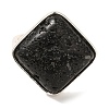 Natural Lava Rock Adjustable Rings RJEW-H240-01S-14-3