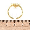 Brass Micro Pave Cubic Zirconia Cuff Open Rings CU-CBACDF6-05G-5