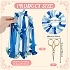 Polyester Single Face Satin Ribbon with Wood Hanging Ornaments HJEW-BC00120-2