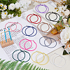 12 Pairs 12 Colors Alloy Huggie Hoop Earrings EJEW-DC0001-43-4