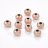 Ion Plating(IP) 304 Stainless Steel Textured Beads STAS-I081-6mm-04RG-1