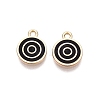 Rack Plating Alloy Enamel Pendants ENAM-N070-01B-02G-01-1