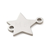201 Stainless Steel Laser Cut Connector Charms STAS-R133-02P-13-2