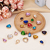  40Pcs 20 Styles Faceted Glass Rhinestone Pendants GLAA-TA0001-44-13