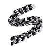 Electroplate Imitation Jade & Opaque & Transparent Glass Beads Strands EGLA-Q135-6x8MM-01H-2