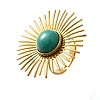 Synthetic Turquoise Finger Rings RJEW-G339-03G-02-2