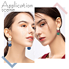 8 Pairs 8 Style Alloy Twist Flat Round & Donut Dangle Stud Earrings for Women EJEW-AN0001-74-5